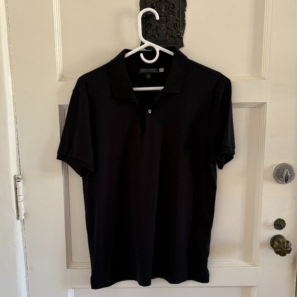 Banana Republic Mens Luxury Touch Performance Polo | Black | Size Medium - Picture 1 of 3